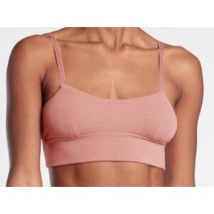 Athleta Ribbed Mauve  Palermo  Pink Soft Well-Rested Sleep Bra Size Medium Comfy